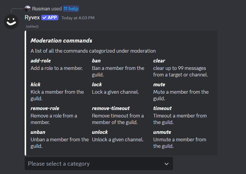 Moderation Commands